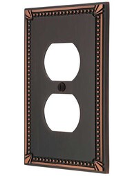 Imperial Bead Single Duplex Cover Plate